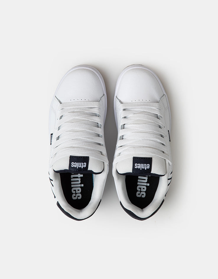 etnies Fader Skate Shoes - White/Navy