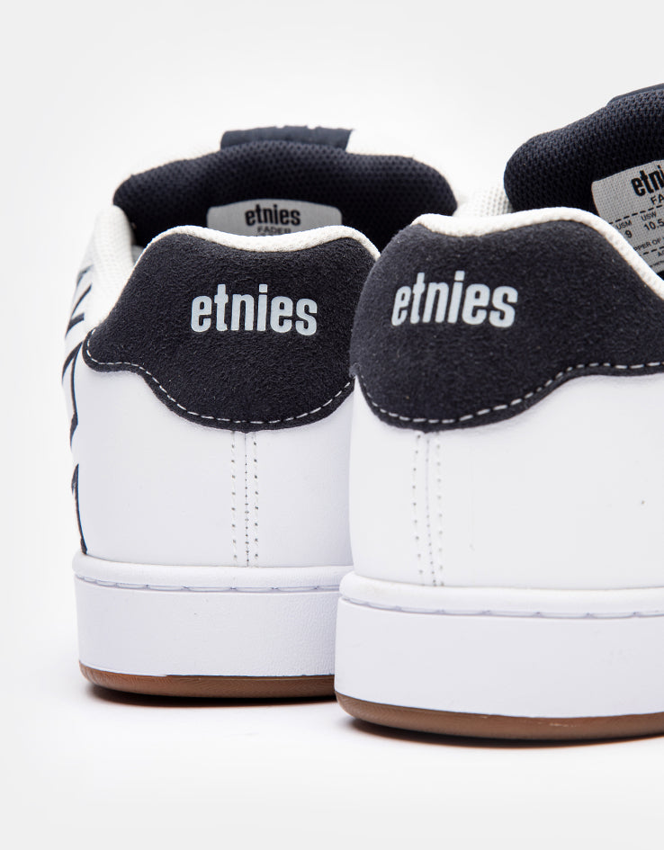 etnies Fader Skate Shoes - White/Navy