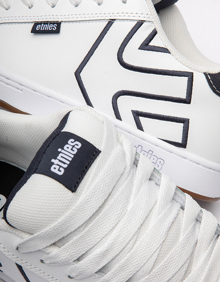 etnies Fader Skate Shoes - White/Navy