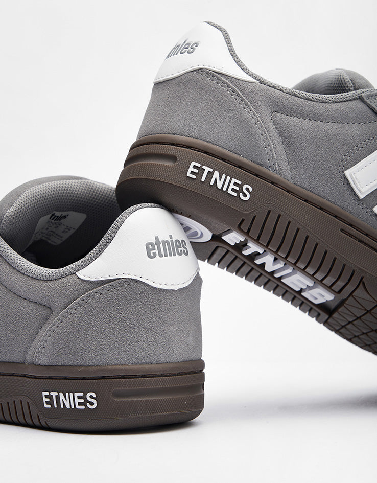 etnies Locut Skate Shoes - Grey/White/Gum