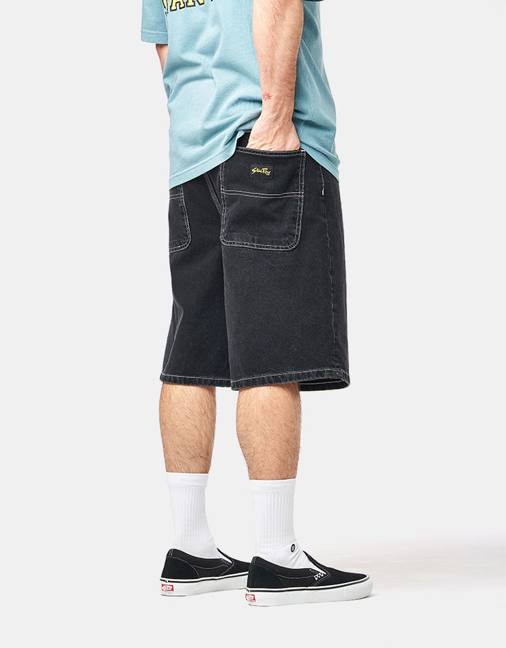 Stan Ray Wide 5 Denim Shorts - Washed Black