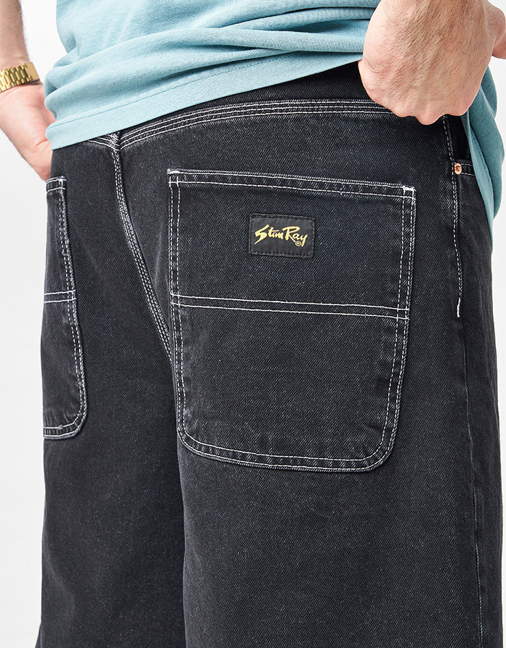 Stan Ray Wide 5 Denim Shorts - Washed Black