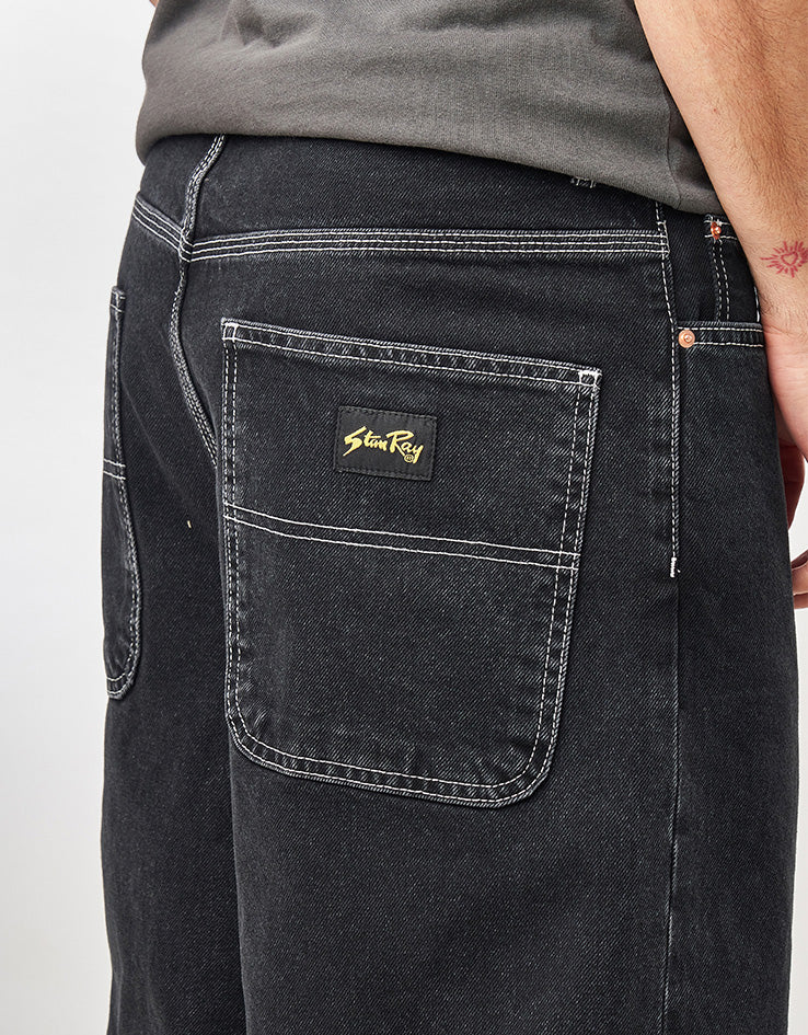Stan Ray Wide 5 Denim Shorts - Washed Black