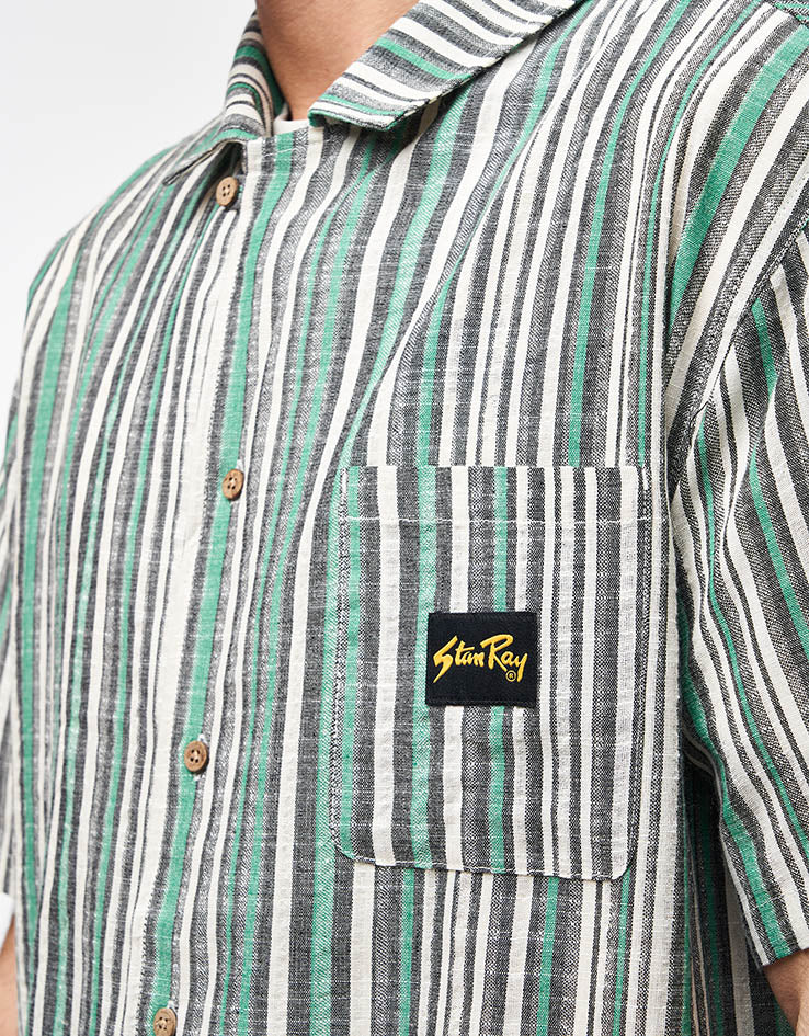 Stan Ray Tour S/S Shirt - Black/Green Stripe