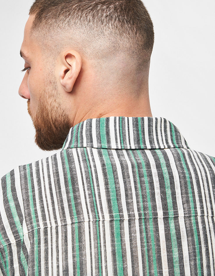 Stan Ray Tour S/S Shirt - Black/Green Stripe