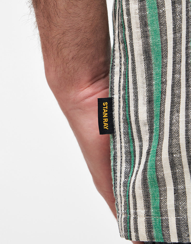 Stan Ray Tour S/S Shirt - Black/Green Stripe