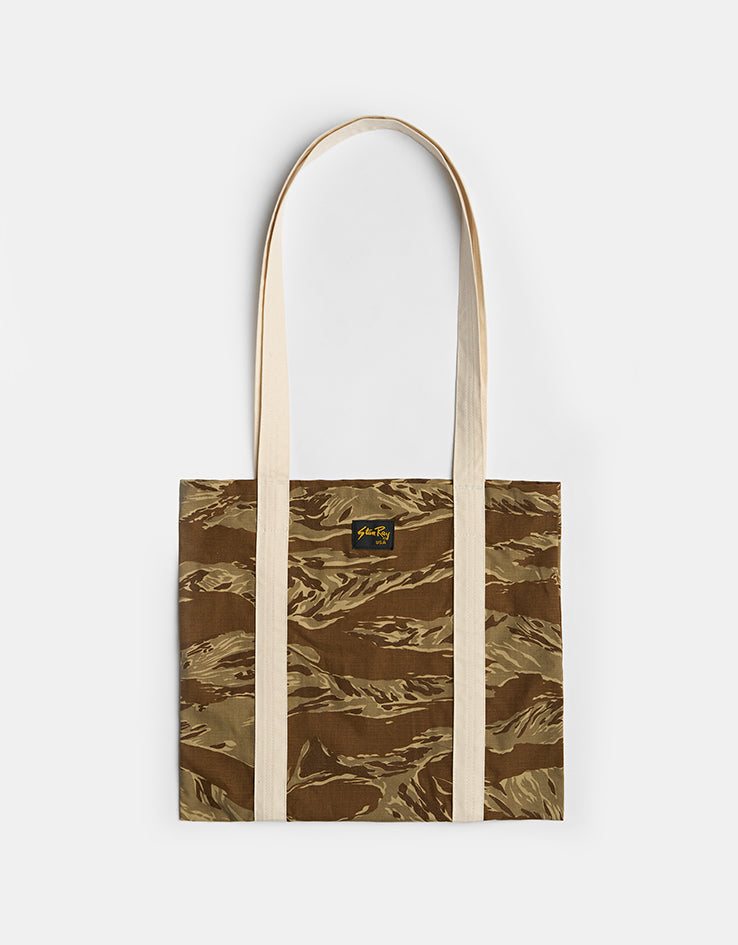 Stan Ray Logo Tote Bag - Khaki Tiger Camo Ripstop