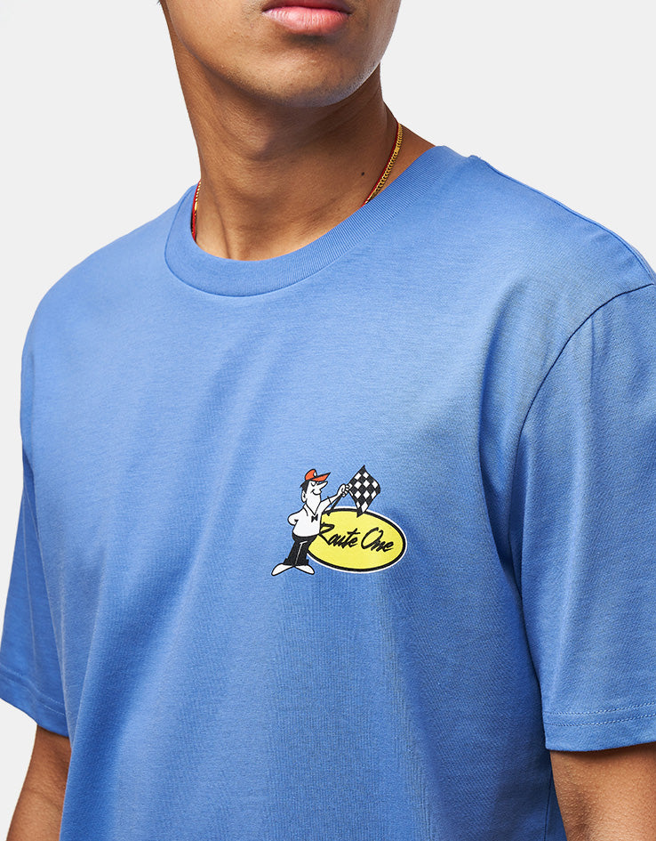 Route One Speed Demon Organic T-Shirt - Bright Blue