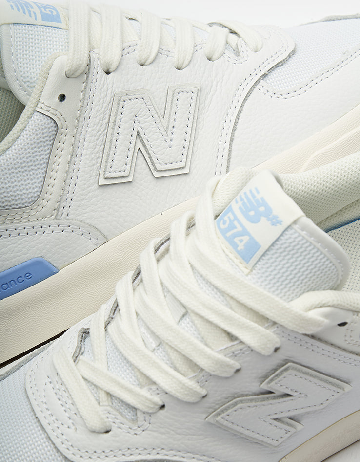 New Balance Numeric 574 Skate Shoes - White/Blue