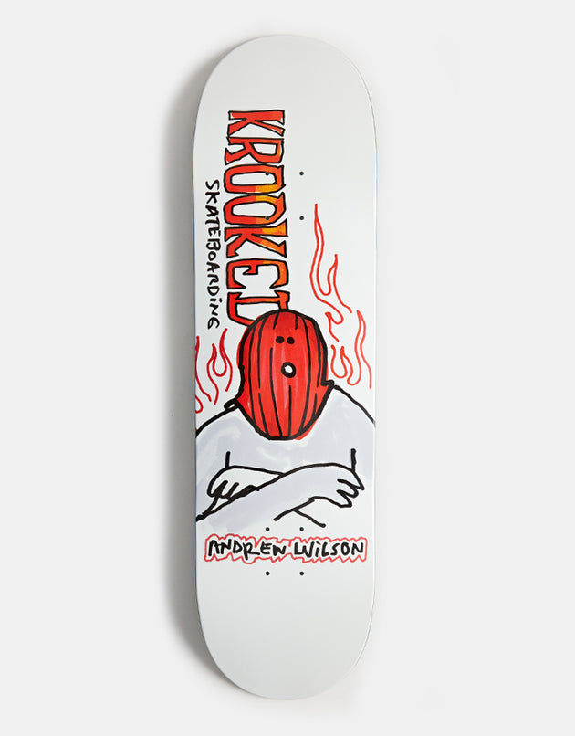 Krooked Wilson Fire Mask Skateboard Deck - 8.75"