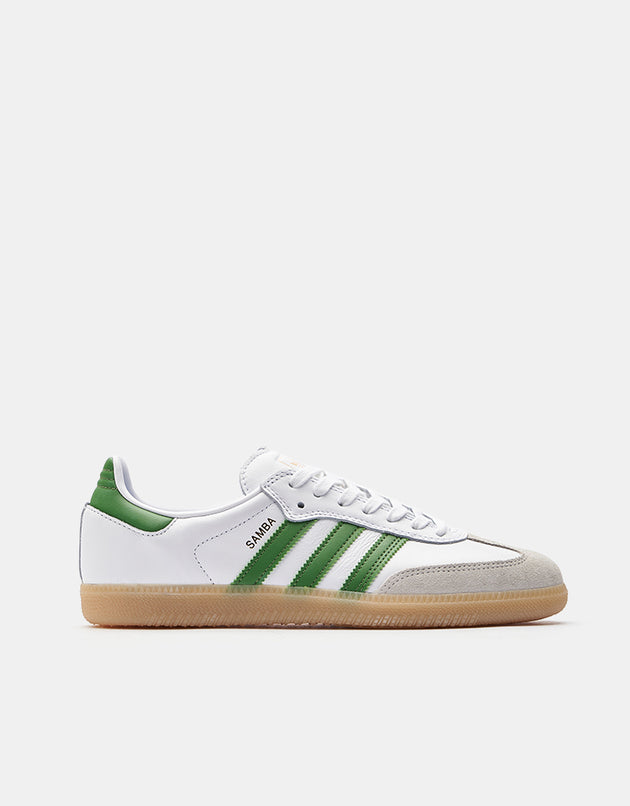 adidas Samba ADV Skate Shoes - Cloud White/Crew Green/Gum