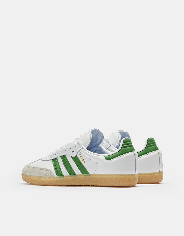 adidas Samba ADV Skate Shoes - Cloud White/Crew Green/Gum
