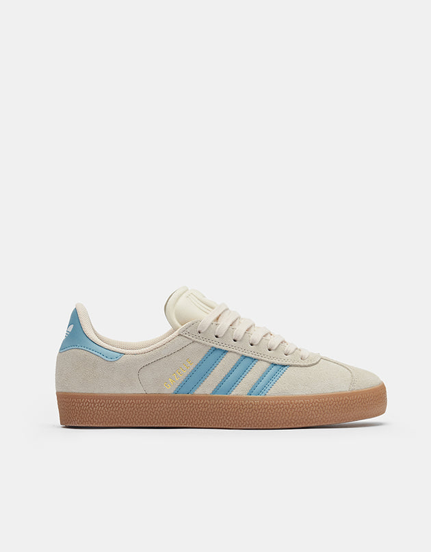 adidas Gazelle ADV Skate Shoes - Wonder White/Preloved Blue/Gum