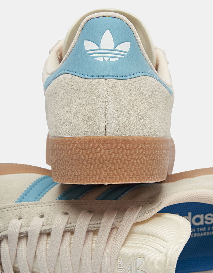 adidas Gazelle ADV Skate Shoes - Wonder White/Preloved Blue/Gum