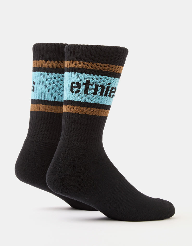 Etnies Crew Socks - Black/Blue