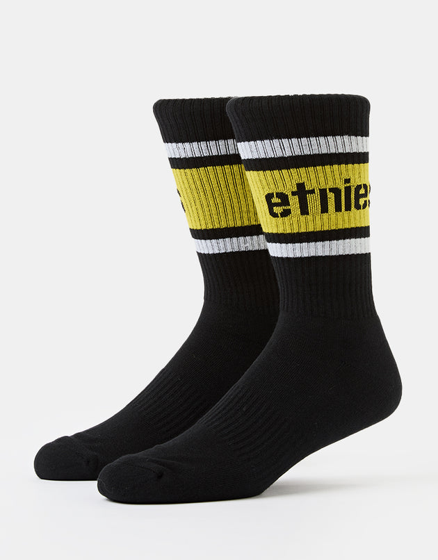 Etnies Crew Socks - Black/Yellow