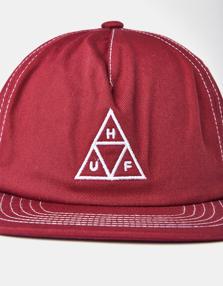 HUF Triple Triangle Snapback Cap - Berry/White