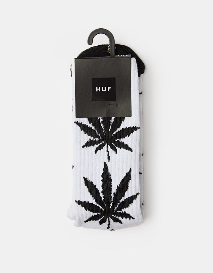 HUF Plantlife Crew Socks - White/Black/Black