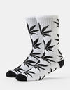 HUF Plantlife Crew Socks - White/Black/Black