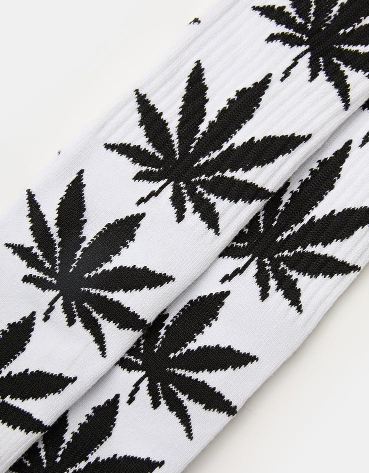 HUF Plantlife Crew Socks - White/Black/Black