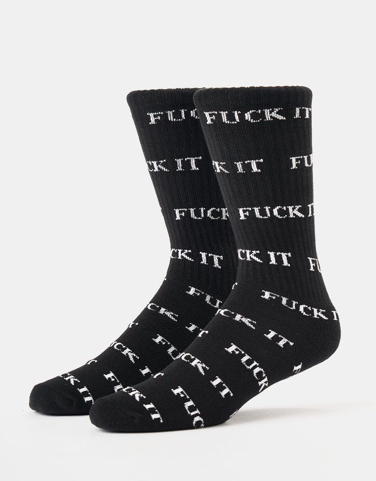 HUF Fuck It Crew Socks - Black