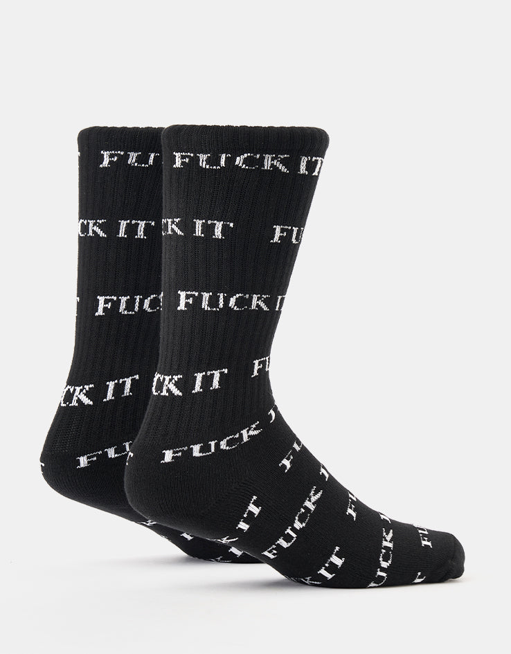 HUF Fuck It Crew Socks - Black
