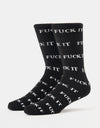 HUF Fuck It Crew Socks - Black
