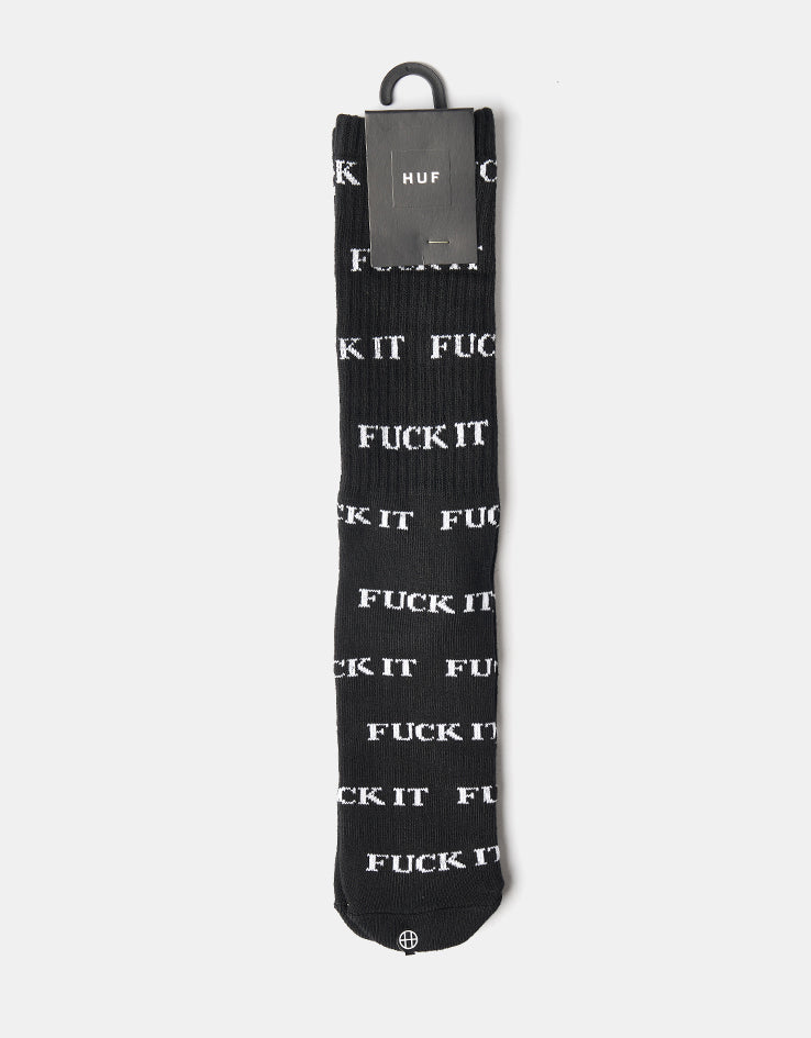 HUF Fuck It Crew Socks - Black