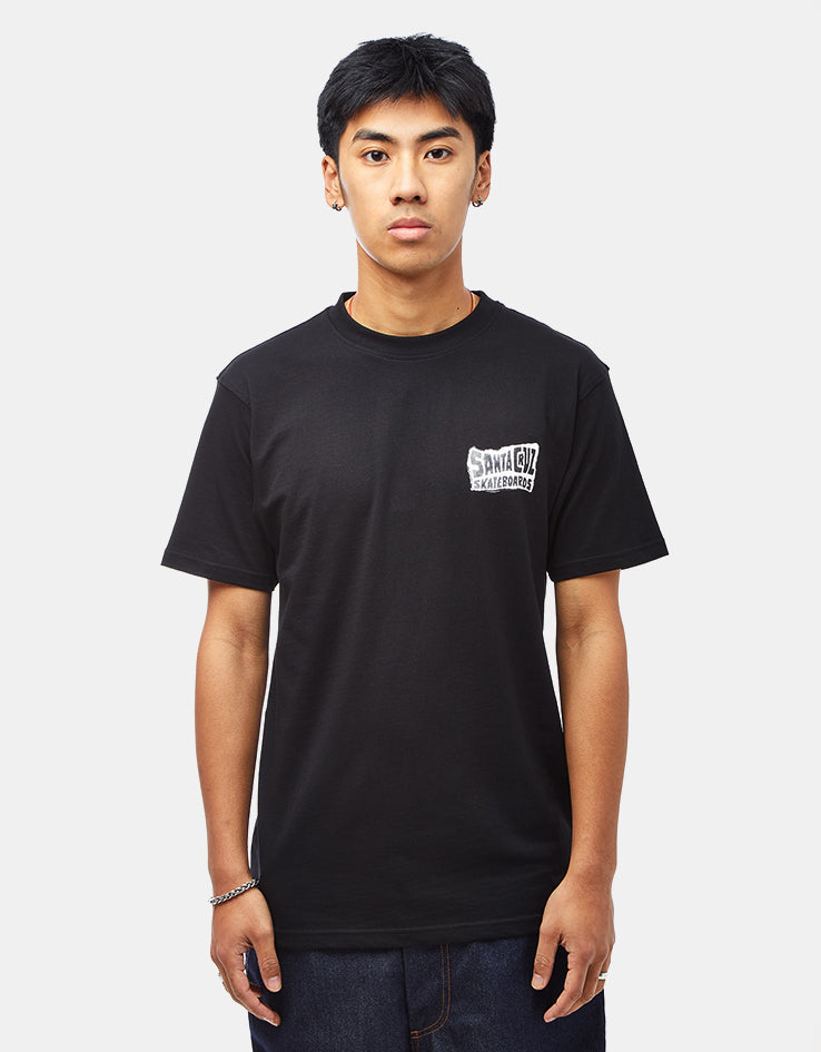 Santa Cruz Collage Hand T-Shirt - Black
