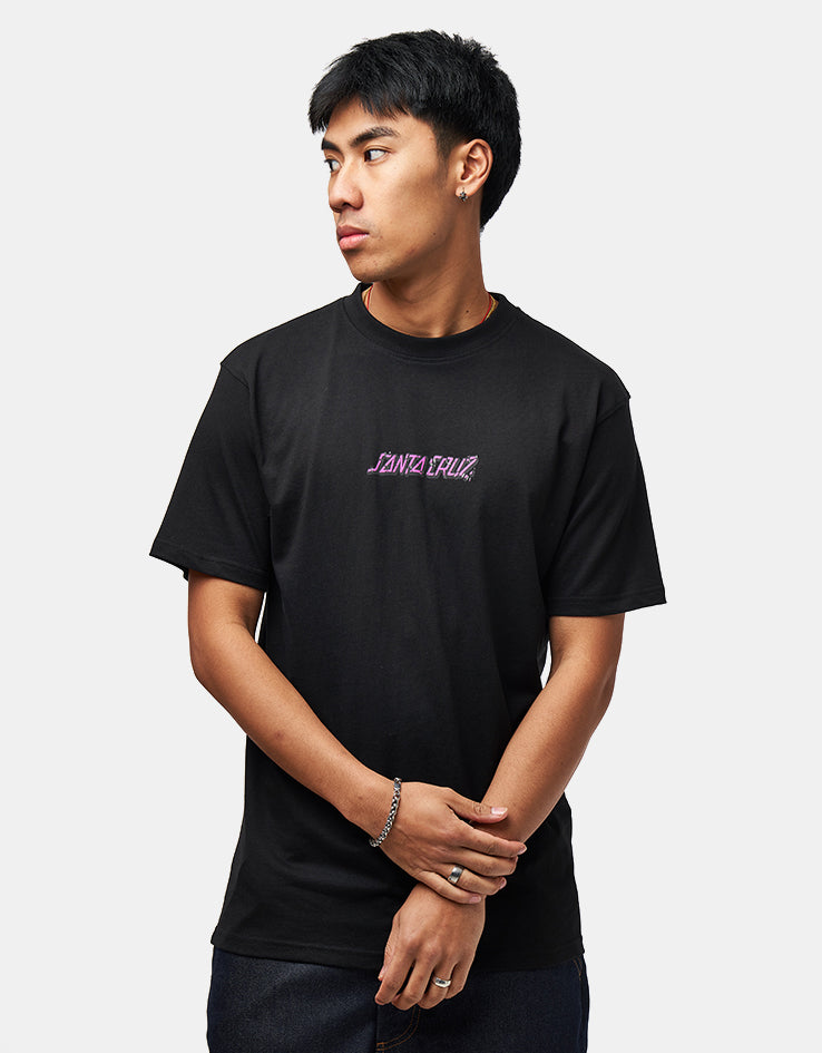 Santa Cruz Roskopp Monster Strip T-Shirt - Black