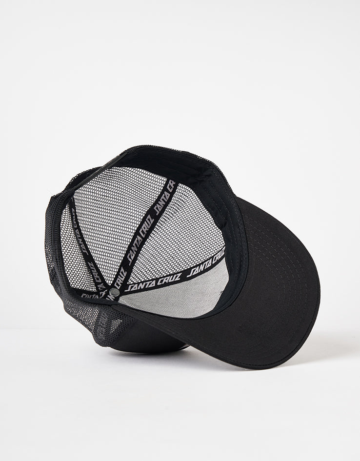 Santa Cruz Flaming Dice Dot Meshback Cap - Black