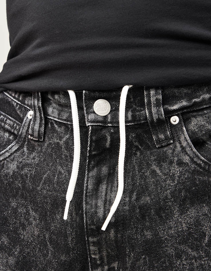 Santa Cruz Big Shorts - Black Acid Wash