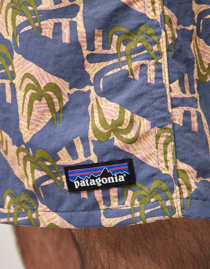Patagonia Baggies 5" Shorts - Jaguar Geo: Dolomite Blue