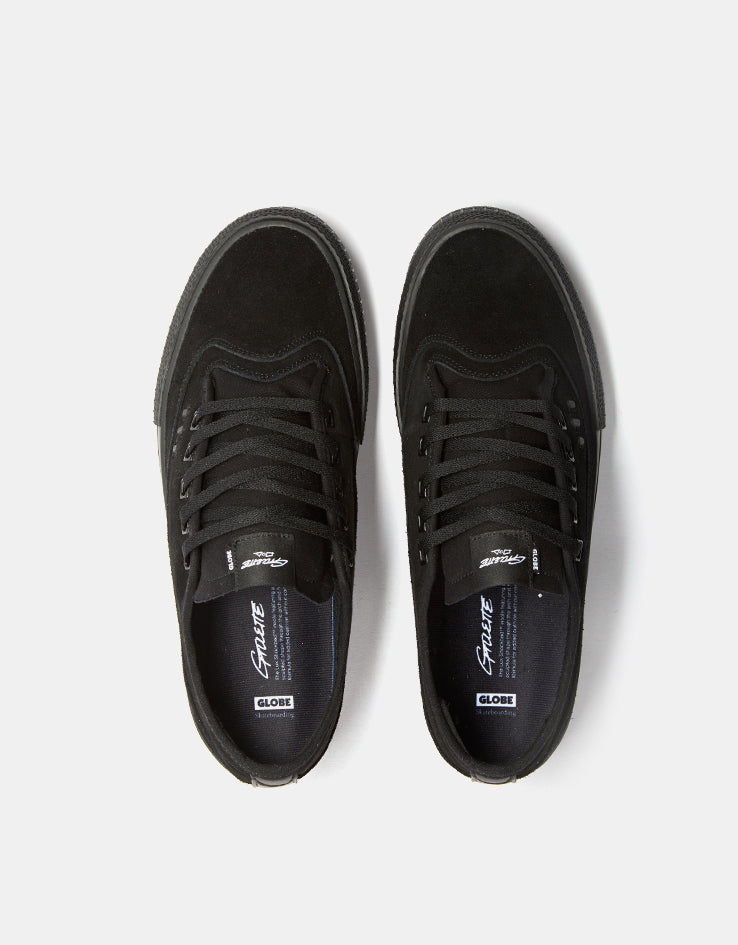 Globe Gillette Skate Shoes - Black/Suede/Black