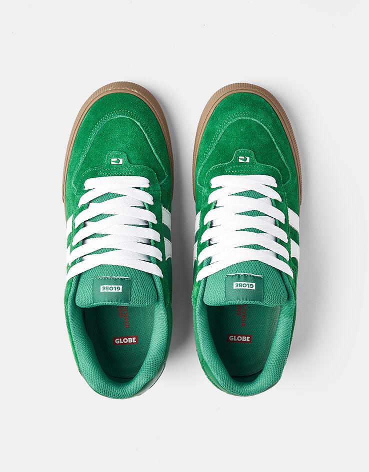 Globe Encore-2 Skate Shoes - Green/White/Gum