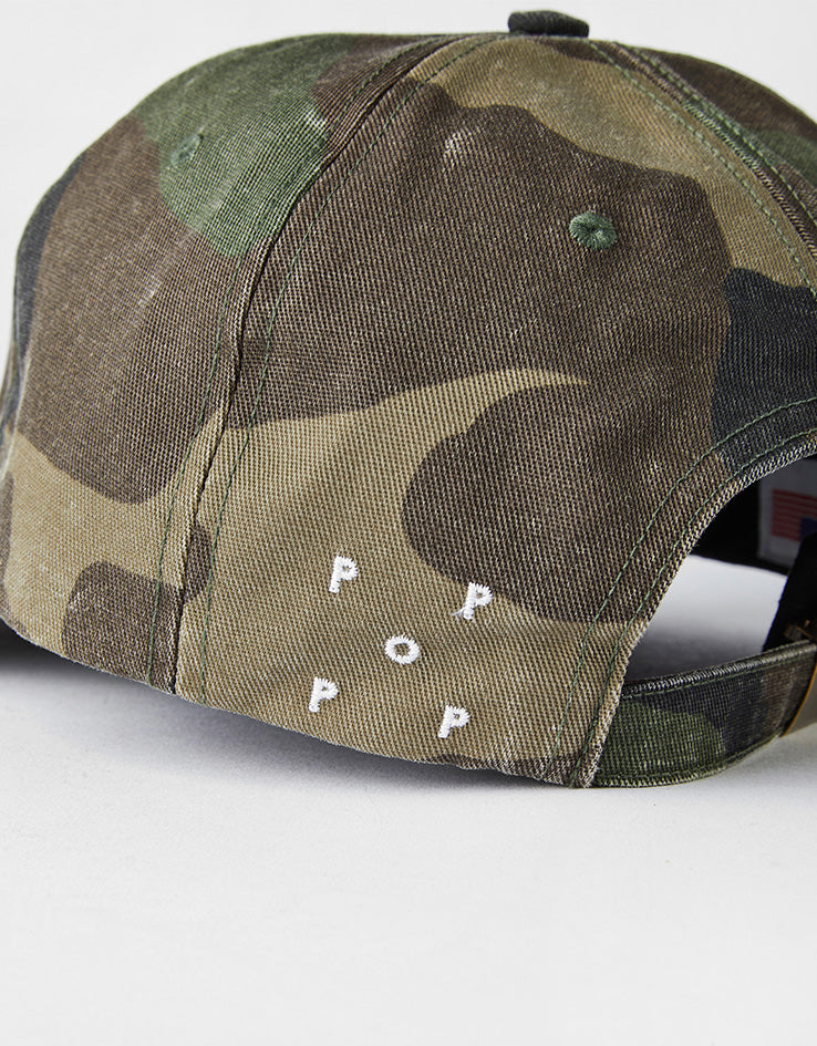 Pop Trading Company O Six Panel Cap - Camo/Charcoal