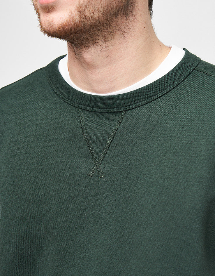 Pop Trading Company Logo Crewneck Sweat - Darkest Spruce