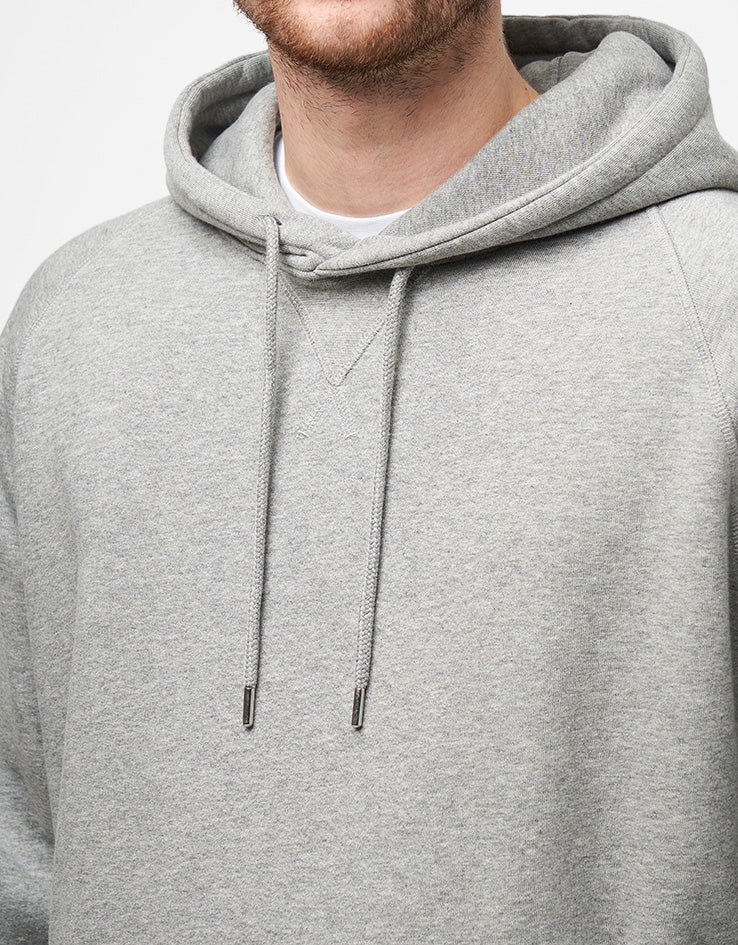 Pop Trading Company Hearts Pullover Hoodie - Heather Grey