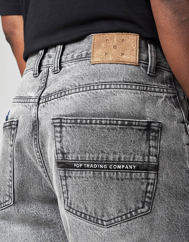 Pop Trading Company Drs Denim Pants - Light Grey Denim
