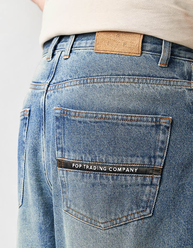 Pop Trading Company Drs Denim Pants  - Washed Denim