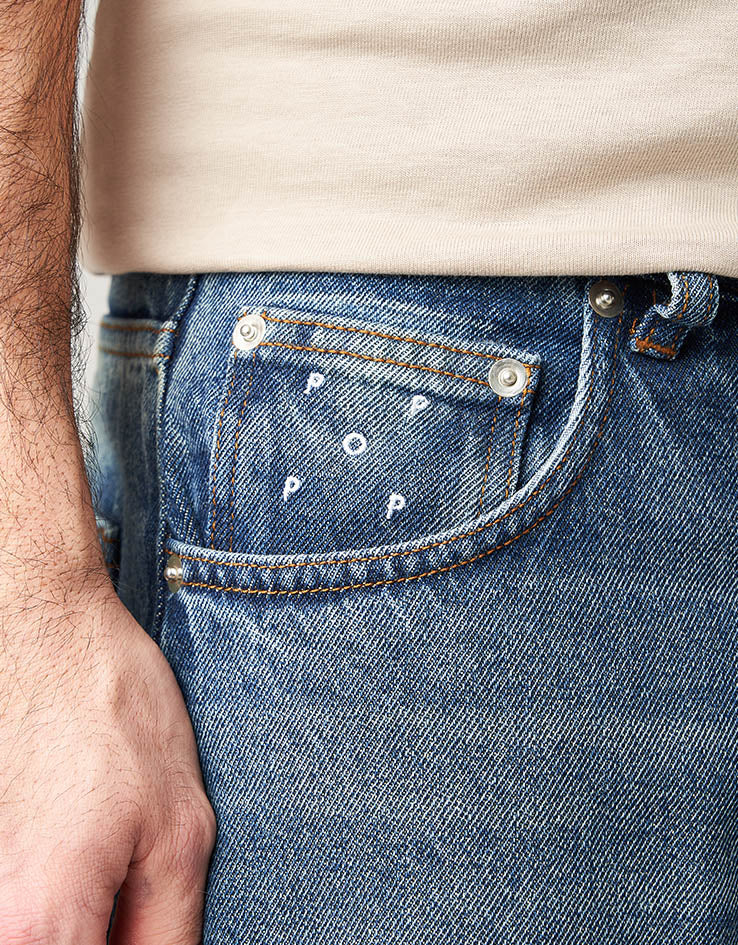 Pop Trading Company Drs Denim Pants  - Washed Denim