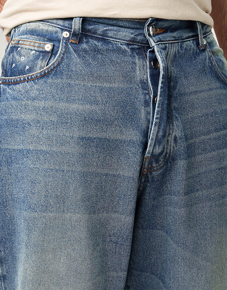 Pop Trading Company Drs Denim Pants  - Washed Denim