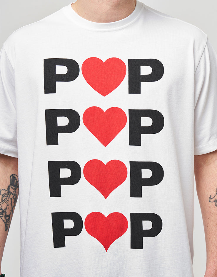 Pop Trading Company Hearts T-Shirt - White