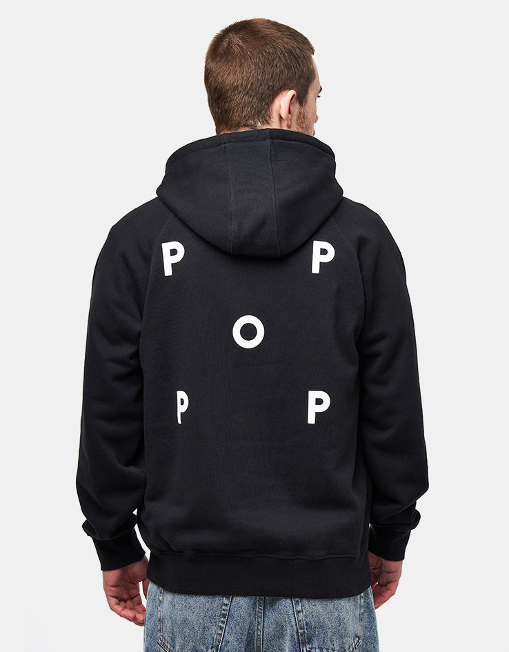 Pop Trading Company Logo Pullover Hoodie - Black/White