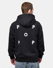 Pop Trading Company Logo Pullover Hoodie - Black/White