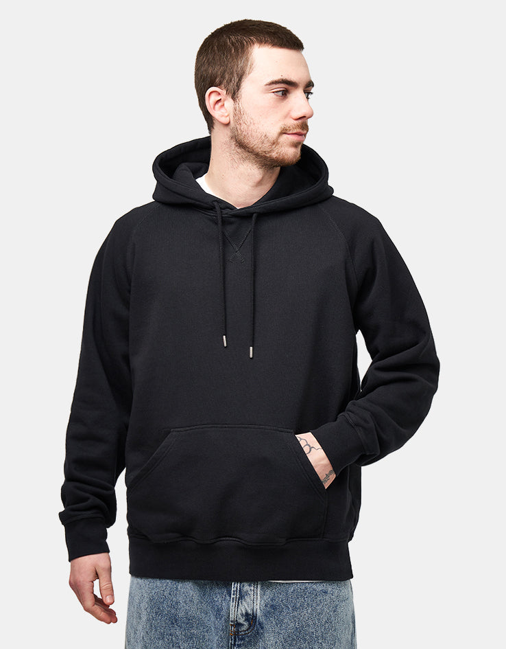 Pop Trading Company Logo Pullover Hoodie - Black/White