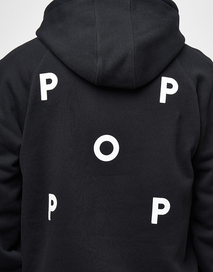 Pop Trading Company Logo Pullover Hoodie - Black/White