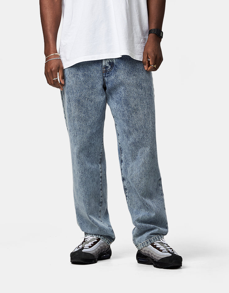 Pop Trading Company Drs Denim Pants - Stone Washed Denim