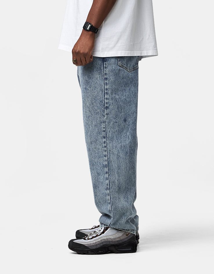 Pop Trading Company Drs Denim Pants - Stone Washed Denim