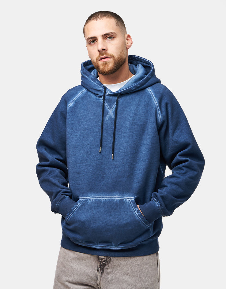 Pop Trading Company Stencil Logo Pullover Hoodie - Navy